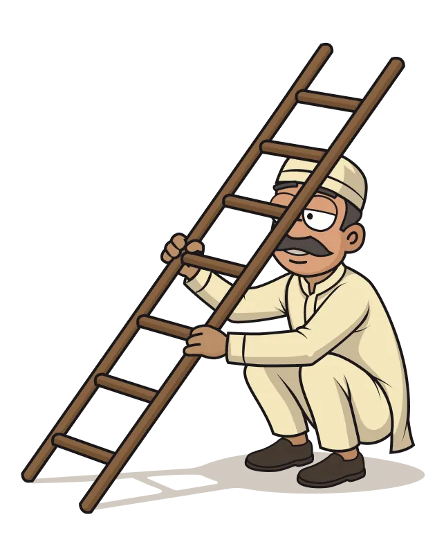 Wheel Out Ladder Holder character
